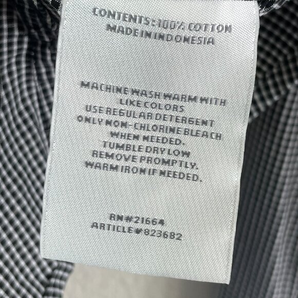 Foxcroft Womens  XL Wrinkle Free Button Up Checkered Shirt Long Sleeve Blouse - Picture 5 of 9